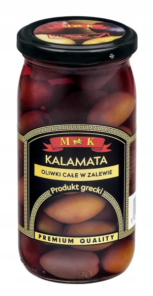 Оливки Великі Грецькі M&K Kalamata Oliwki Cale v zalewie Каламата в соку консервовані 350г - 1