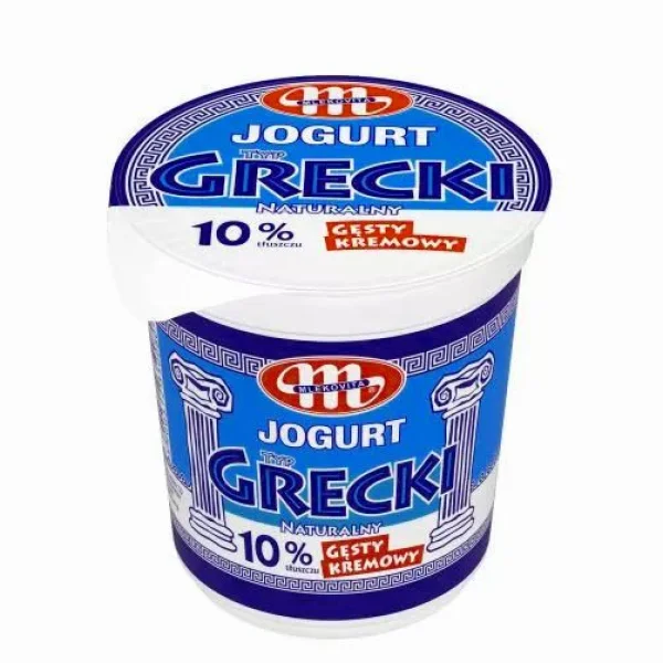 Йогурт Грецький Mlekovita Jogurt Naturalny typ Grecki Млековіта Крем сир 10 відсотковий Стакан 400г - 1