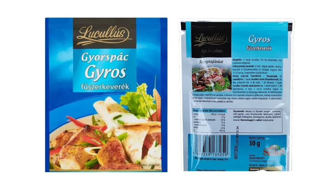 Приправа Гірос та Лаваш Lucullus Gyorspác Gyros Лукулус спеції для маринування 30г