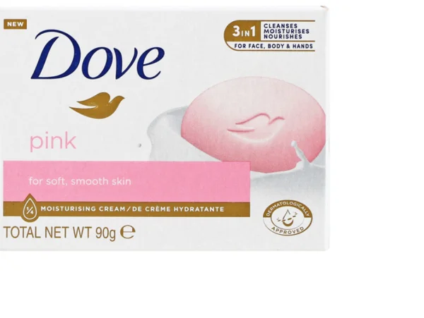 Мило-крем кускове Dove Pink 3in1 Moisturising Cream for Soft smooth Skin Дав 3в1 Рожеве Зволожуюче для мякої та гладкої Шкіри 90г - 2