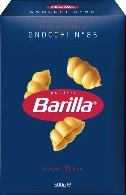 Макарони Ньоккі №85 Barilla Gnocchi Al Dente Барілла Паста Гноччі Ракушки Середні Швидке приготування 500г