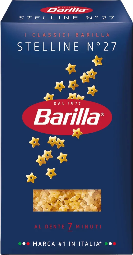 Макарони Стелліне №27 Barilla Stelline Al Dente Барілла Паста Зірочки маленькі Швидке приготування 500г