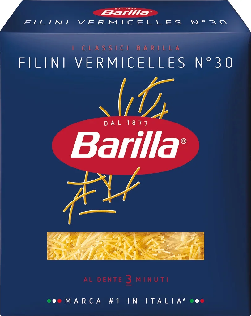 Макарони Філіні №30 Barilla Filini Vermicelles Al Dente Барілла Паста Вермішель маленька Швидке приготування 500г