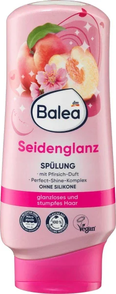 Кондиціонер ополіскувач Balea Seidenglanz Spülung Perfect Shine Komplex Балеа шовковий Блиск для тьмяного волосся Плюмерія 300мл - 1