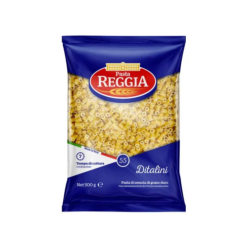 Макарони Деталіні Pasta Reggia №55 Ditalini Реджія Паста Макарони Наперстки Пшеничні Тверді сорти 500г