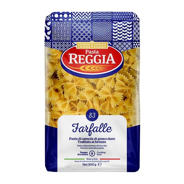 Макарони Фарфалле Pasta Reggia №83 Farfalle Реджія Паста Макарони Бантики Пшеничні Тверді сорти 500г