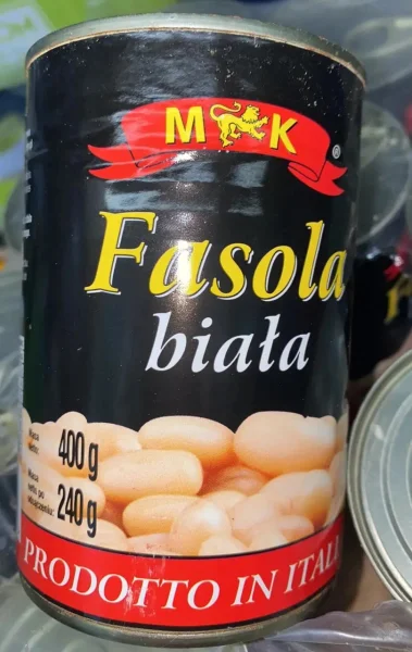 Квасоля Боби консервовані M&K Fasola Biala Konserwowa White Beans МК Біла в власному соці ЄвроБанка 400г - 1