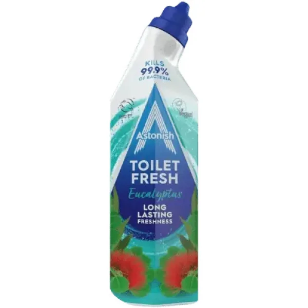 Гель для очищення унітазів Антибактеріальний Astonish Toilet Fresh Long Lasting Eucalyptus Астоніш Тривала свіжість Евкаліпт 750мл - 2