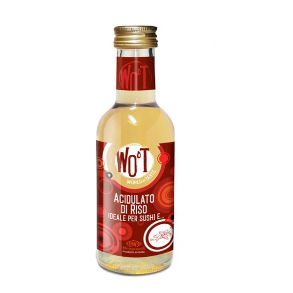 Оцет з Рису для Суші World of Taste Acidulato di Riso Ideale per Sushi ВОТ Рисовий Пляшка 187мл - 1