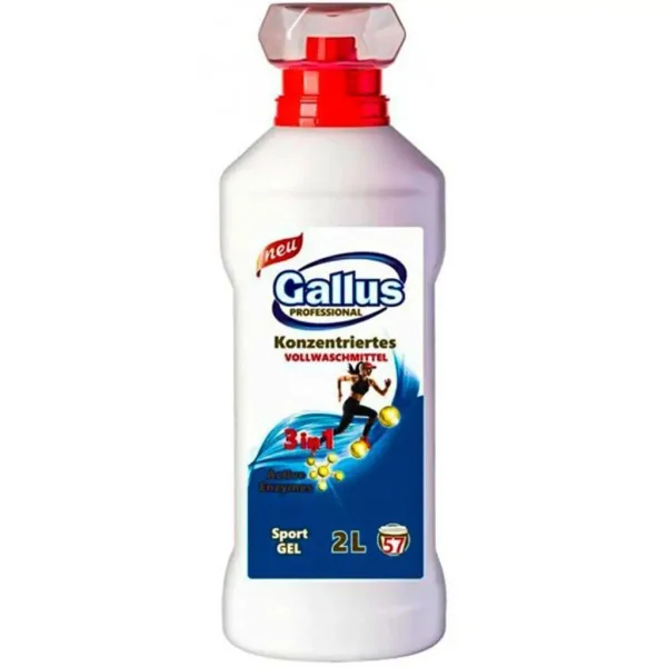 Гель для прання Спорт Gallus Vallwaschmittel Konzentriertes 3в1 Sport Gel Галуш Концентрат для Спортивної білизни 57прань 2л - 1