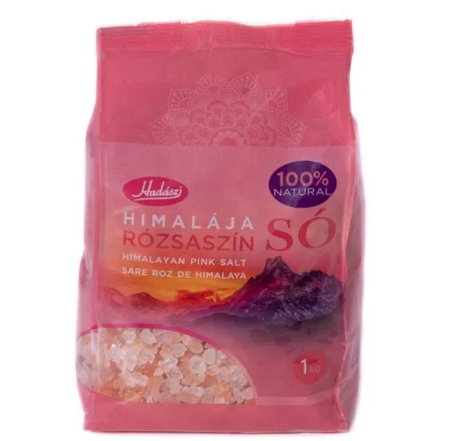 Сіль Гімалайська рожева для Приготування іжі Hadászi Himalayan Pink Salt Хадассі приправа дрібнозерниста Пакет 1кг
