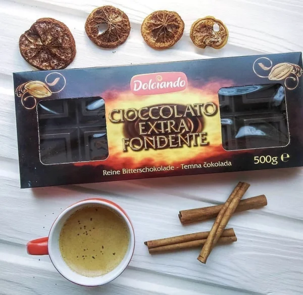 Чорний шоколад Dolciando cioccolato extra fondente 500г - 1
