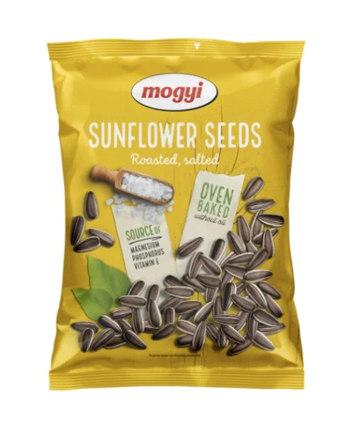 Насіння Соняшника Біле Mogyi Sunflower Seeds Roasted Salted Big Модьі з сіллю Смажене без масла вакуум Пакет 200г - 1