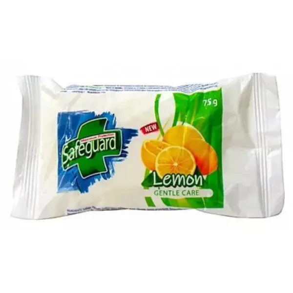 Мило кускове Антиктеріальне Safeguard Gentle Care Lemon Сейфгард Ніжний догляд Свіжість Лимону 75г - 1