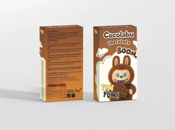 Шоколад плитка молочний Шоко Лабубу Cocolabu Chocolate Boom Yum-Yum Pink Чоколабу Шоколадний бум Юм Юм Рожевий 70г - 3