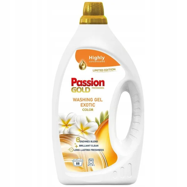 Гель для прання Колор Passion Gold Professional Color Exotic Flower Пашен Голд Професійний Екзотичні квіти 88прань 3520мл - 1