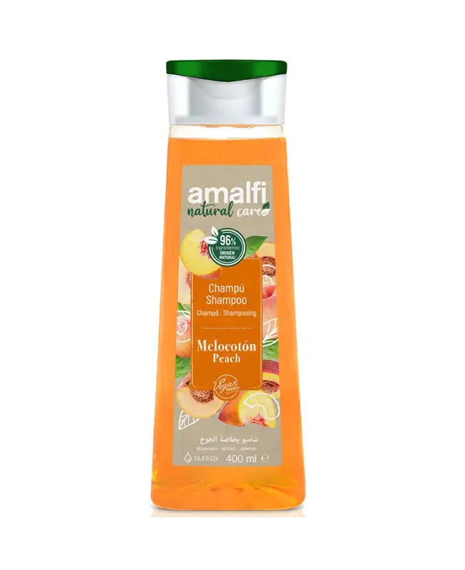 Шампунь для Волосся щоденний Amalfi Natural Care Melocoton Peach 96% Origen Амалфі зволоження та блиск Персик 400мл