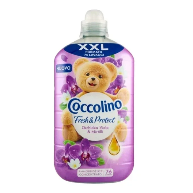 Ополіскувач Кондиціонер для білизни Coccolino Fresh&Protect XXL Orchidea Viola&Mirtilli Коколіно Свіжість Орхідея 76прань 1750мл