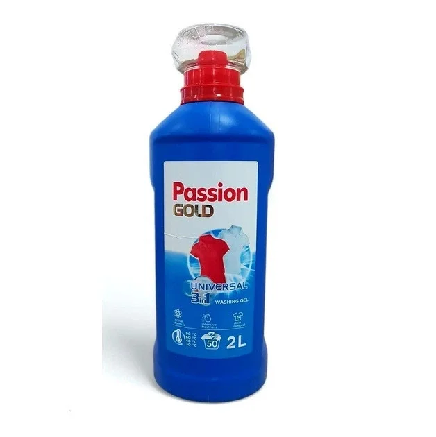 Гель для прання Універсальний Passion Gold Universal VollWaschmittel Professional 3in1 Пашен Голд 50прань ковпачок Дозатор 2000мл