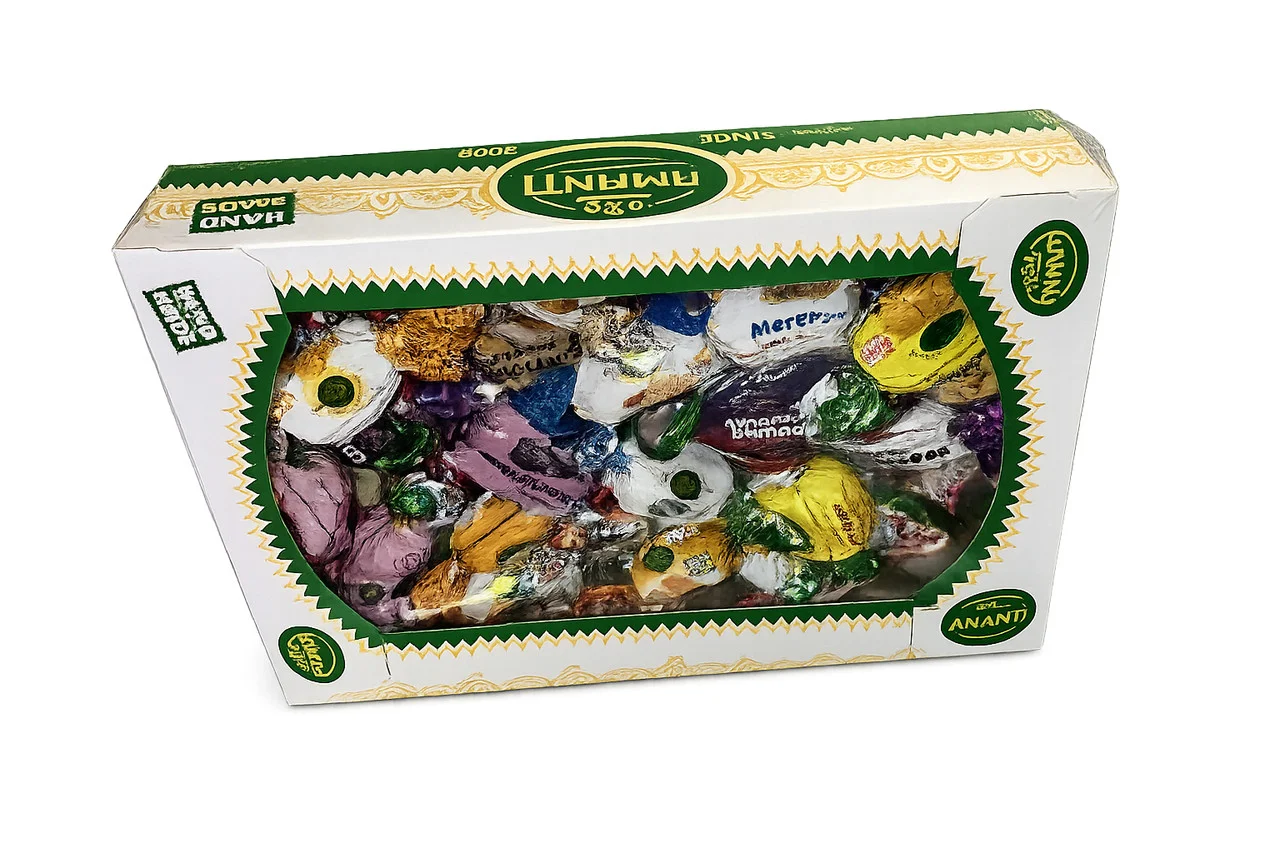 Набір Цукерки асорті з Сухофруктами та горіхами Amanti Hand Made Candy Sweets Mix Аманті Мікс в обгортках Коробка 1000г