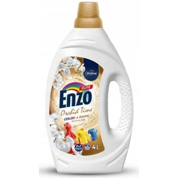 Гель для прання Кольорових та Темних речей Enzo Deluxe Elite Orchid Time Color&Dark Washing Gel Ензо Еліт Орхідея 100прань 4000мл - 2