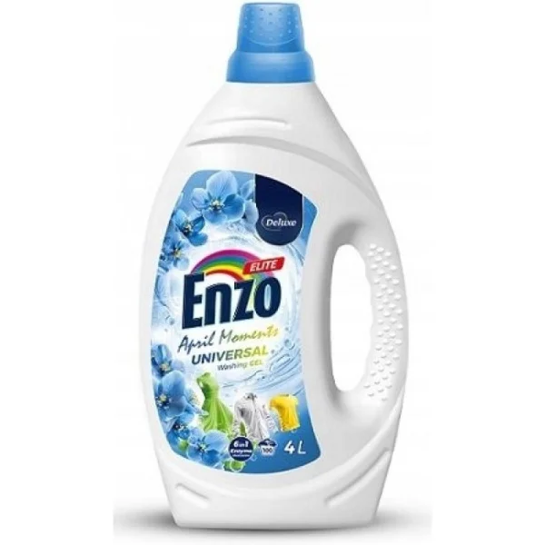 Гель для прання Універсальний Enzo Deluxe Elite April Moments Universal Washing Gel Ензо Еліт Квітневі моменти 100прань 4000мл - 2