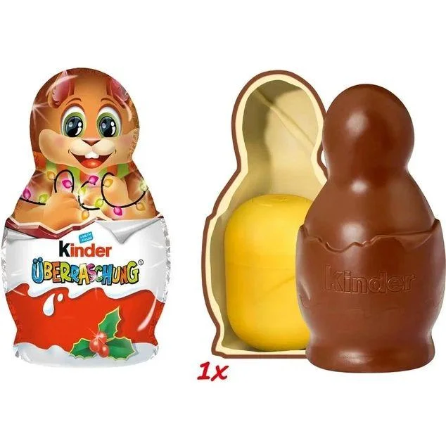 Шоколадна фігурка Пасхальний Зайчик з іграшкою Kinder Surprise Easter Bunny Smile Кіндер сюрприз молочний шоколад 36г