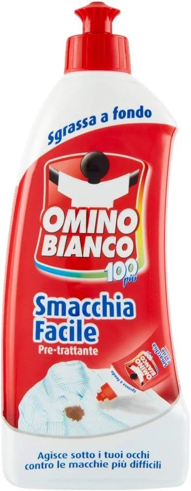 Плямовивідник для Білизни Omino Bianco Smaccia Facile Pre-trattante 100pro Оміно Бьянко Знежирювач попередня Обробка Пляшка 500мл