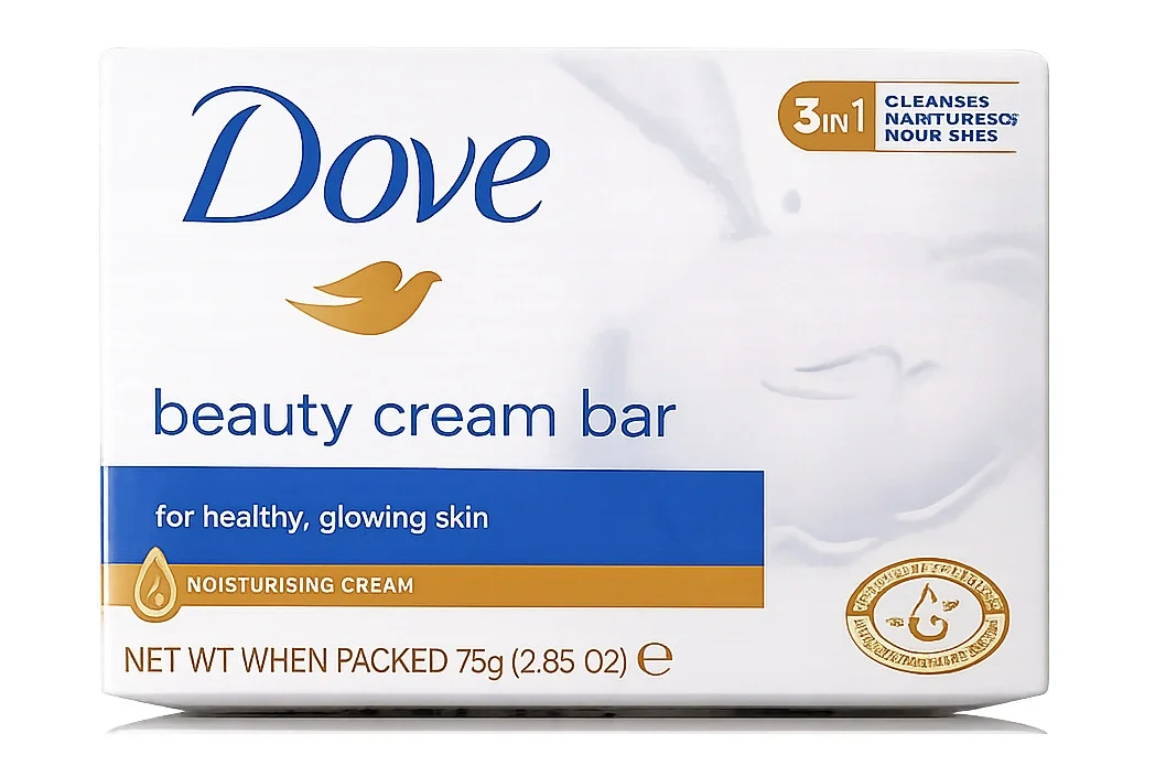 Мило-крем кускове Зволоження Dove Beauty Cream Bar 3in1 for Healthy Glowing skin Moisturising Дав очищує зволожує та живить 75г