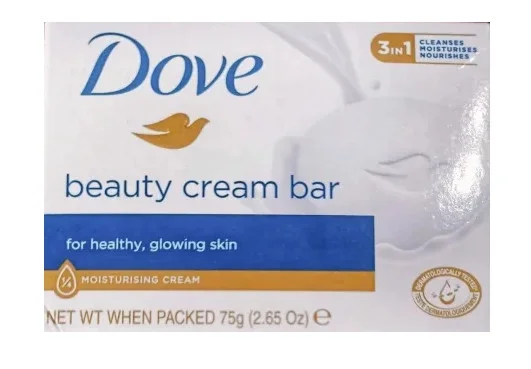 Мило-крем кускове Зволоження Dove Beauty Cream Bar 3in1 for Healthy Glowing skin Moisturising Дав очищує зволожує та живить 75г