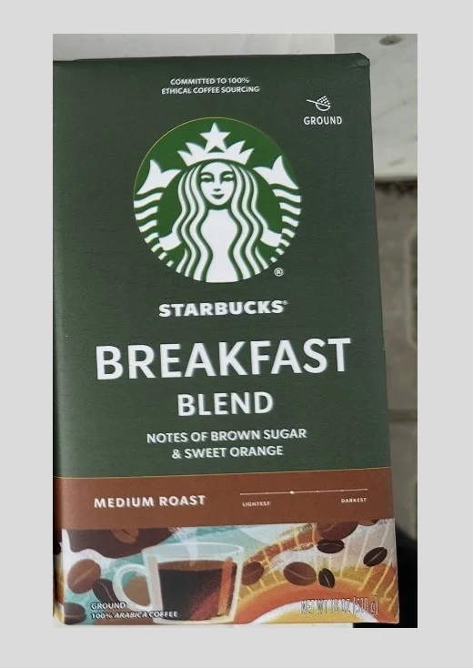 Кава мелена Starbucks Breakfast Blend 100% Arabica Medium Roast Старбакс Брекфаст арабіка Середня обжарка Вакуум пакет 510г