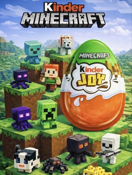 Шоколадне яйце з Іграшкою Kinder JOY Maincraft Series Surprise Green Кіндер Джой Майнкрафт Сюрпрайз 12 Персонажів Зелене 20г - 3