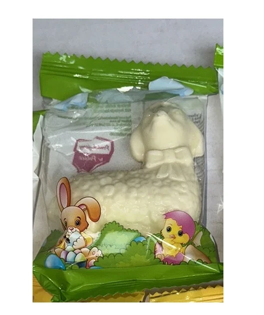 Міні-фігурка Ягнятко Великоднє Adikam Happy Easter Wielkanocny Jagnja Figurka z bialej szekoladu з білого Шоколаду Пакет 35г