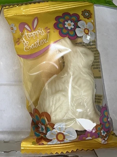 Міні-фігурка Зайчик Великодній Adikam Happy Easter Wielkanocny zajac Figurka z bialej szekoladu з білого Шоколаду Пакет 35г