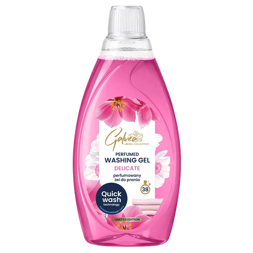 Гель для прання Парфумований Galvea Perfumed Washing Gel Quick Wash Delicate Галвеа Швидке прання Делікатних тканин 38прань 1520мл