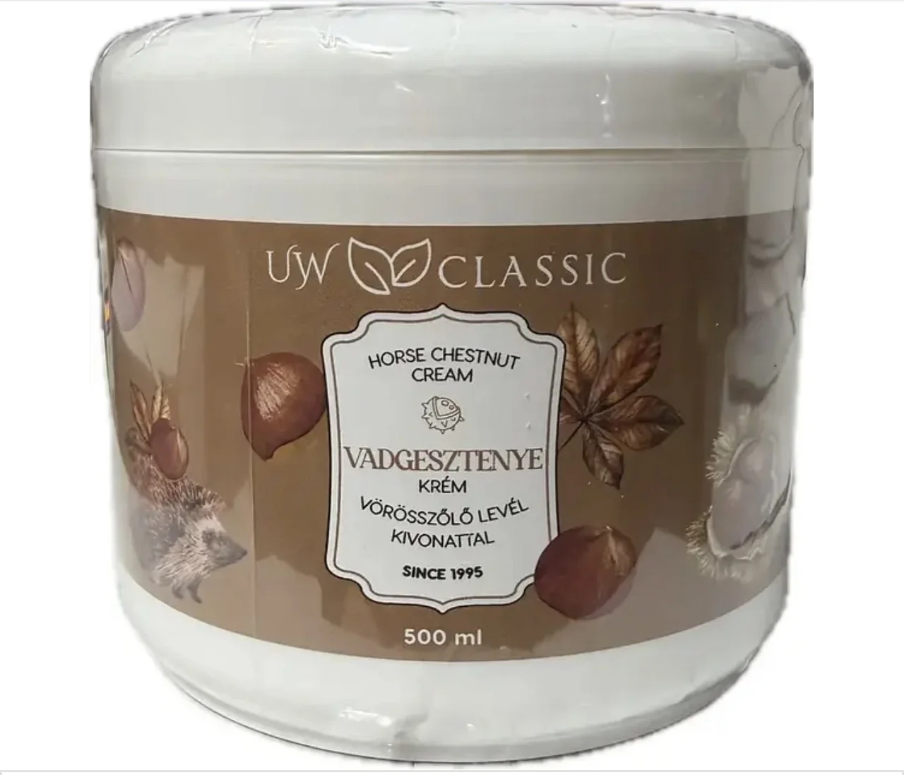 Мазь для Ніг терапевтична UW classic Horse Chestnut Creme УВ классік щоденний з Екстрактом Кінського каштана Баночка 500мл