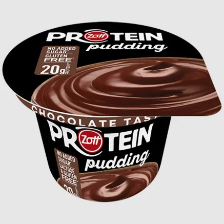 Пудінг Протеїновий без цукру Zott Protein Pudding Chocolate Зотт Енергетичний Білок 20г смак Шоколадний стакан 200г