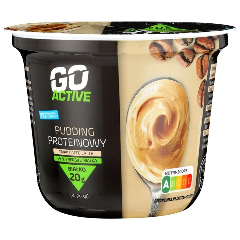Пудинг Протеїновий без цукру Go Active Pudding Caffe Latte Гоу Актів енергетичний Білок 20г смак кави Латте Стакан 200г