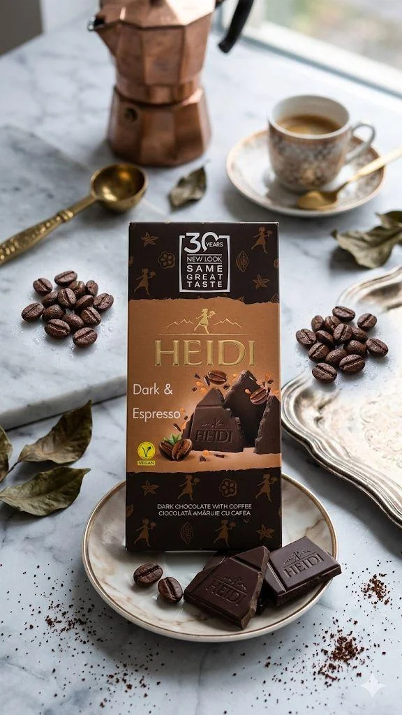 Шоколад чорний Heidi Dark&Espresso Coffee Chocolate 48% Хайді плитка кава Еспресо в темному шоколаді Плитка 80г