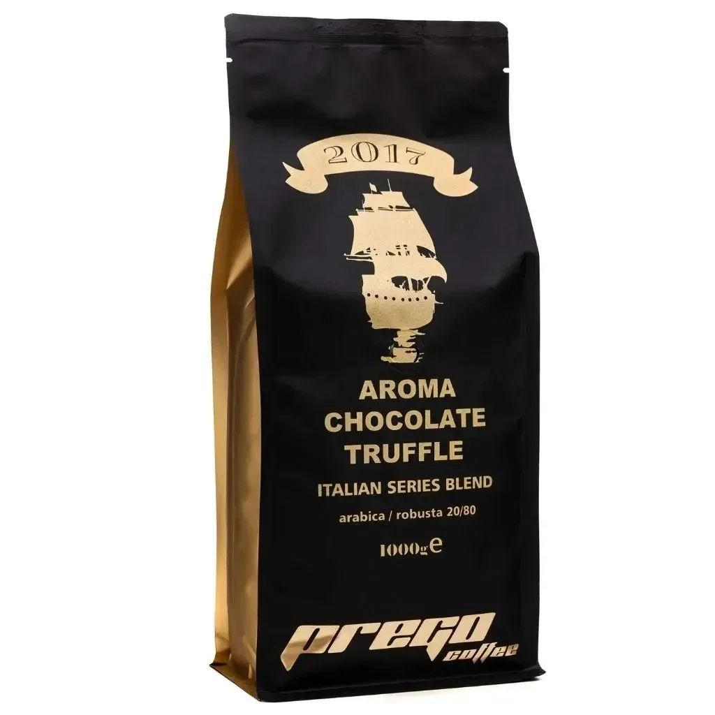 Кава в зернах Prego Aroma Chocolate Truffles Coffee Italian Series Blend Arabica-Robusta Прего бленд шоколад Трюфель 1000г