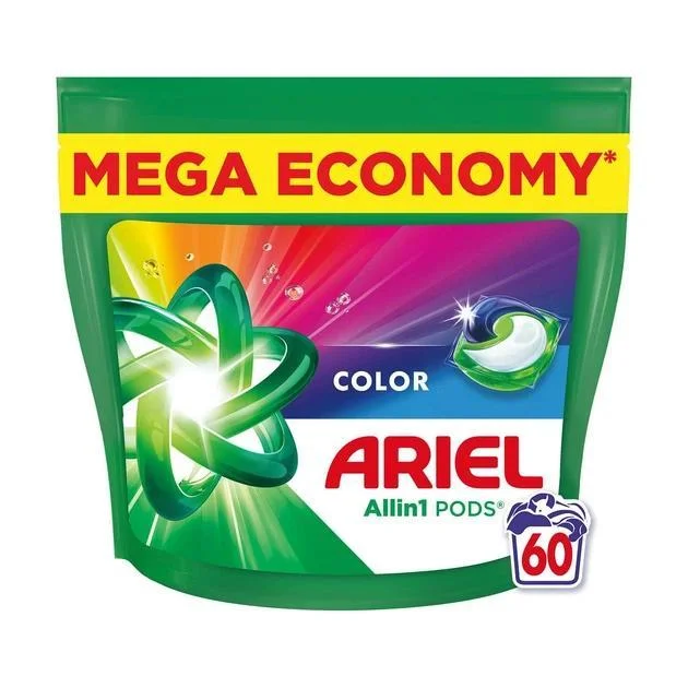 Капсули для прання Колор Ariel Color Pods All-in-1 Fast Dissolving Арієль Швидкорозчинні для кольорової Білизни 60шт