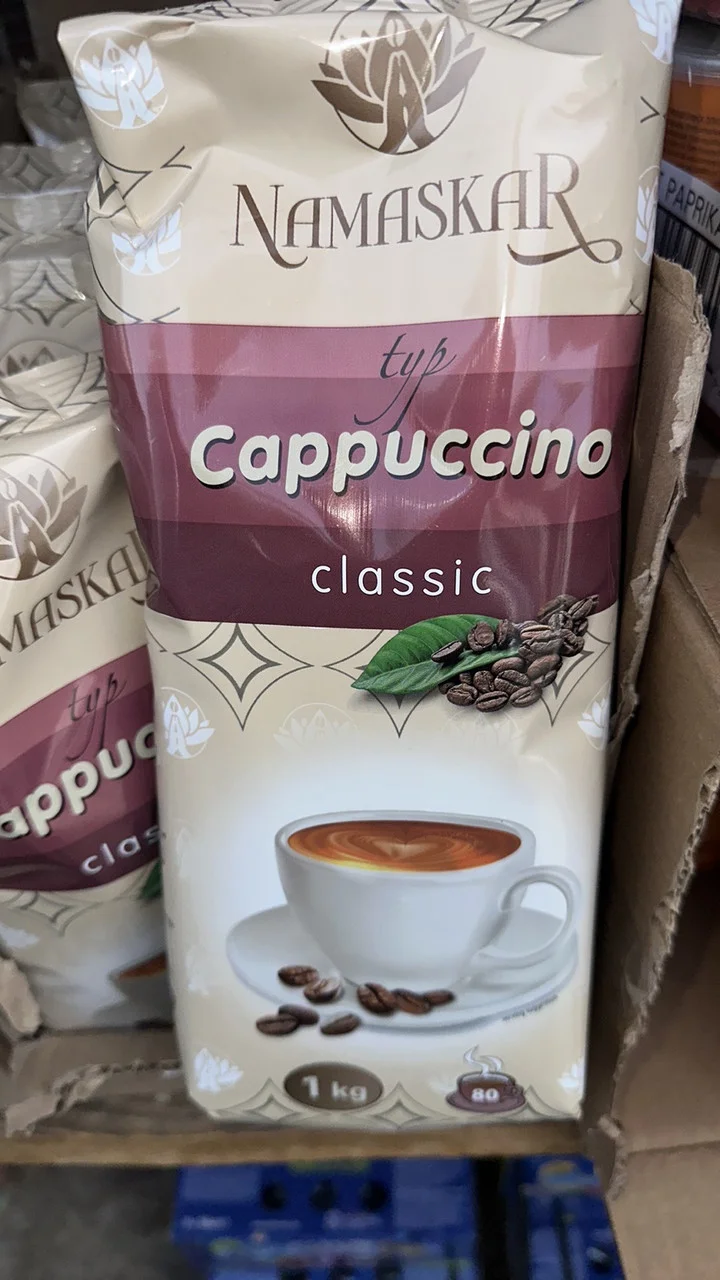 Напій Капучино розчинний Namaskar Cappuccino typ Classic Намаскар класичний кавовий смак вакуум Пакет 80порцій 1000г