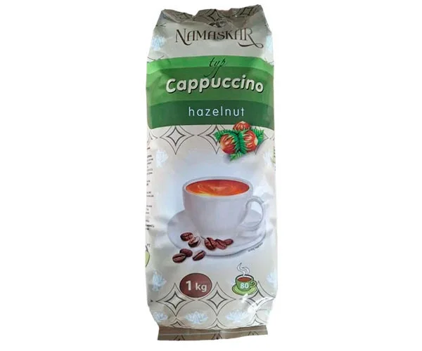 Напій Капучино розчинний Namaskar Cappuccino typ Hazelnut Намаскар горіхово-кавовий смак вакуум Пакет 80порцій 1000г