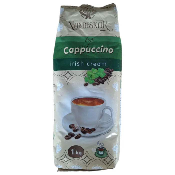 Напій Капучино розчинний Namaskar Cappuccino typ Irish Cream Намаскар смак Ірландські вершки вакуум Пакет 80порцій 1000г