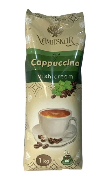 Напій Капучино розчинний Namaskar Cappuccino typ Irish Cream Намаскар смак Ірландські вершки вакуум Пакет 80порцій 1000г