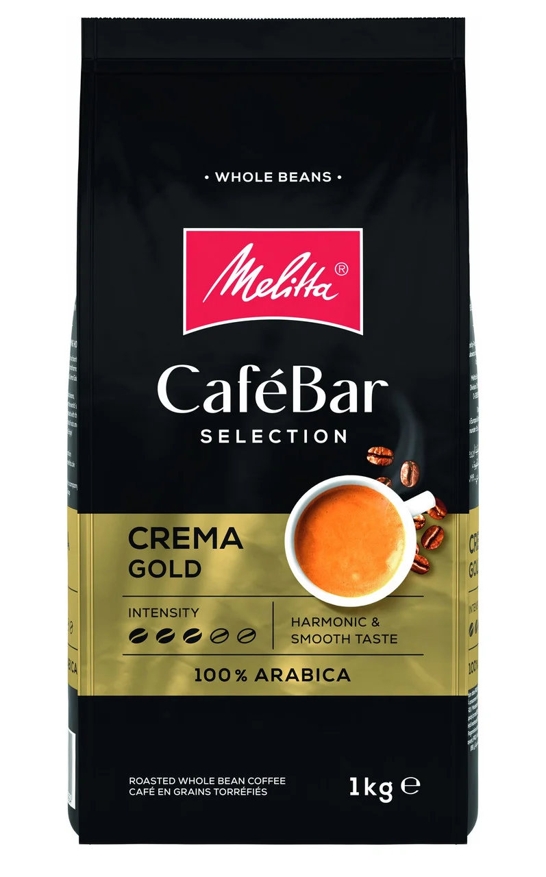 Кава в зернах Melitta CafeBar Selection Crema Gold 100% Arabica Меліта КафеБар Крема Голд Гармонійний та м’який смак 1000г