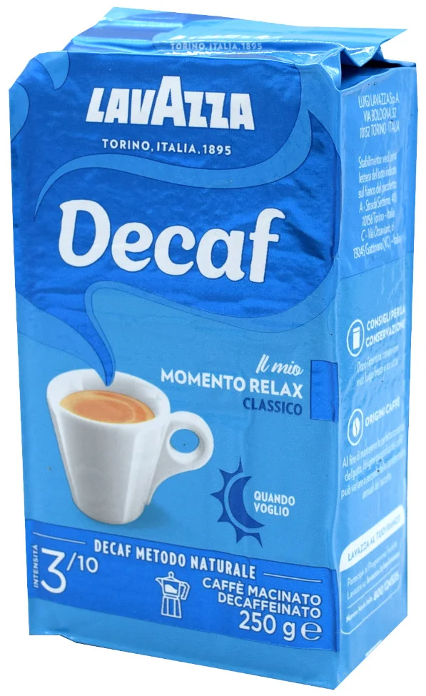 Кава мелена Без кофеїну Lavazza Caffe Decaf Il Mio Momento Relax Classico Macinato Decaffeinato Лавацца Декаф Релакс Пакет 250г
