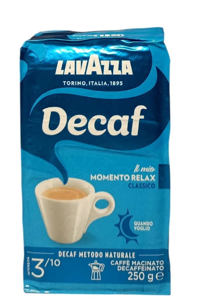 Кава мелена Без кофеїну Lavazza Caffe Decaf Il Mio Momento Relax Classico Macinato Decaffeinato Лавацца Декаф Релакс Пакет 250г