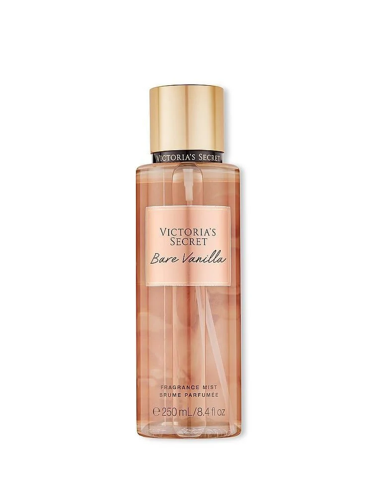 Парфумована вода Жіноча ароматичний Спрей Victoria's Secret Bare Vanilla Fragrance mist Вікторія Сікрет Чиста ваніль Класика 250мл