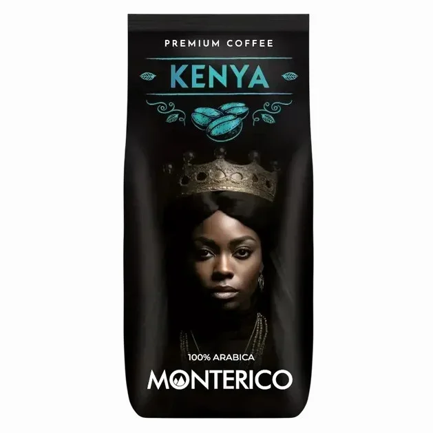 Кава в зернах Monterico Kenya Premium Coffee 100% Arabica Монтеріко Кенія Преміум Арабіка Пакет з клапаном 1000г